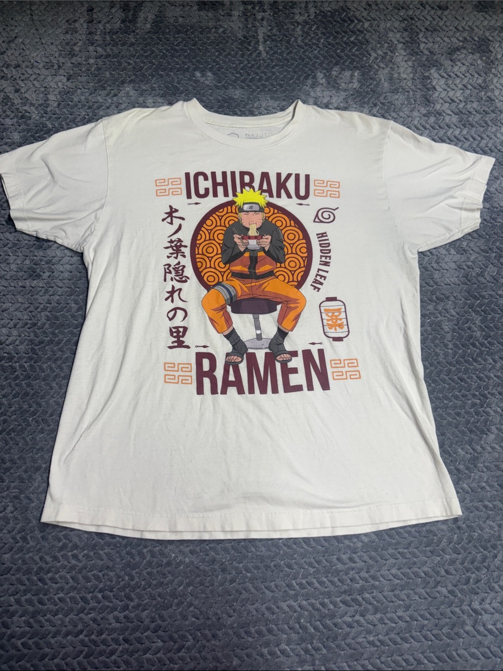 White Ichiraku Ramen Naruto Graphic Short Sleeve Tee